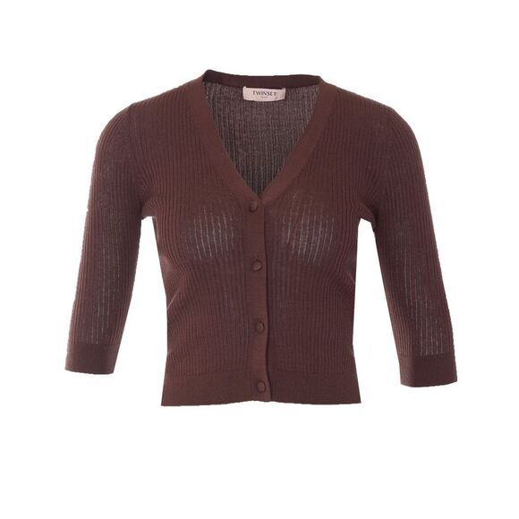 Twinset Sweaters - Twinset Women Cotton And Silk Cardigan